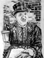 Gordy Charcoal on Paper by Candice Parker