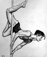 Phillip Charcoal on Paper by Candice Parker