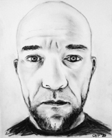 Rossco Charcoal on Paper by Candice Parker